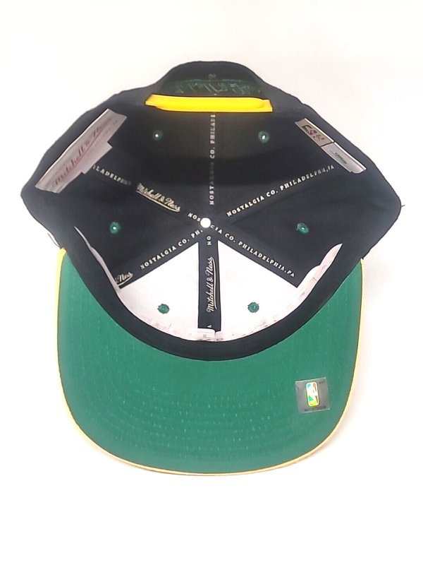 Mitchell & Ness Seattle Supersonics Black Embroidered Snapback Cap
