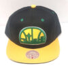 Mitchell & Ness Seattle Supersonics Black Embroidered Snapback Cap