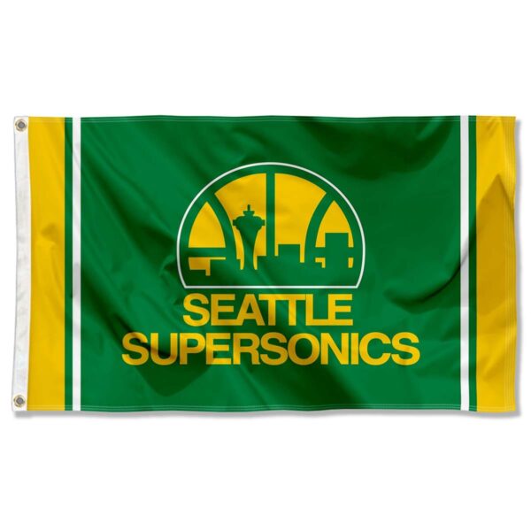WinCraft Seattle SuperSonics Vintage Throwback 3 ft x 5 ft Flag