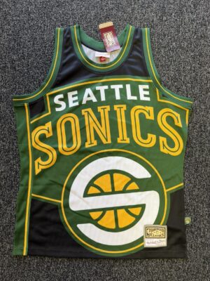 Mitchell & Ness Seattle SuperSonics Big Face Mesh Basketball Jersey L