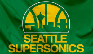 Mitchell & Ness Seattle SuperSonics Big Face Mesh Basketball Jersey L