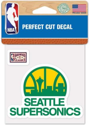 WinCraft Seattle SuperSonics 4" x 4" Die Cut Decal