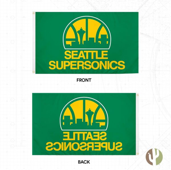 Desert Cactus Seattle SuperSonics 3x5 ft Outdoor Flag