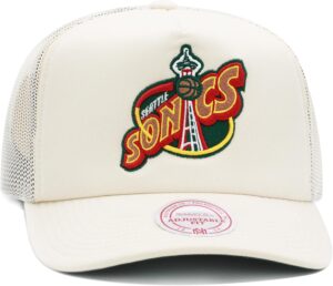 71d7p-4-MmL._AC_SL1500_ Mitchell & Ness Seattle Supersonics Evergreen Trucker Mesh Snapback Hat
