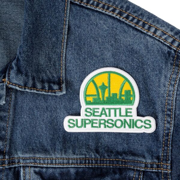 Desert Cactus Seattle Supersonics Embroidered Sew-On Patch (Vintage 1)